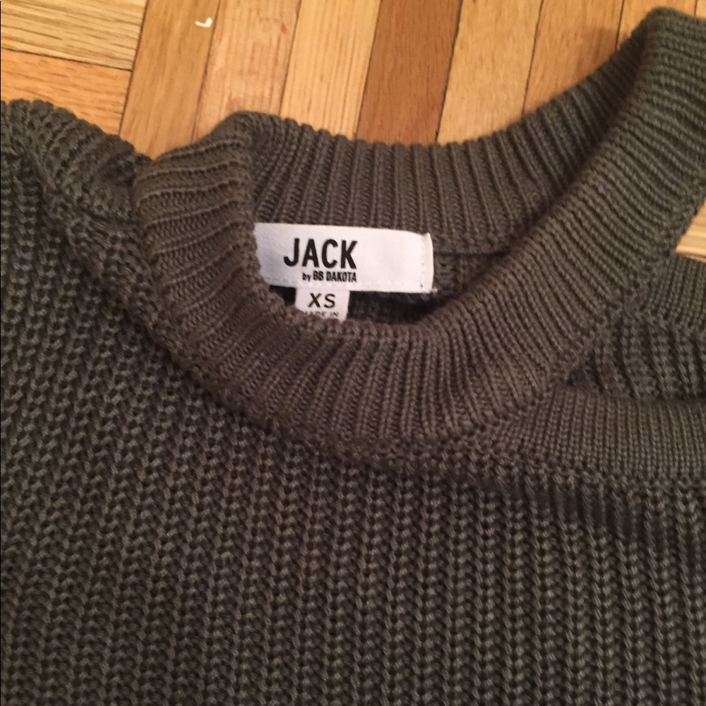 Olive green knit sweater